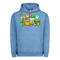 Pigment Pebble Blue Football coffee cups Urban Hoodie - HowdyJamesFarm