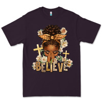 Plum believe praying afro messy bun Premium Tee - texasbilliewilder