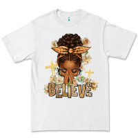 White believe praying afro messy bun Premium Tee - texasbilliewilder