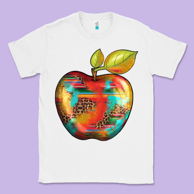 Leopard Turquoise Glitter Serape Classic Tee Designed By Artiststas
