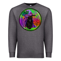 Charcoal Heather halloween round earrings Premium Sweatshirt - BundleAndBundleShop