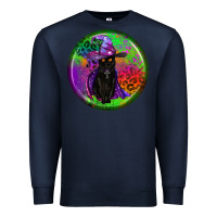 Navy halloween round earrings Premium Sweatshirt - BundleAndBundleShop