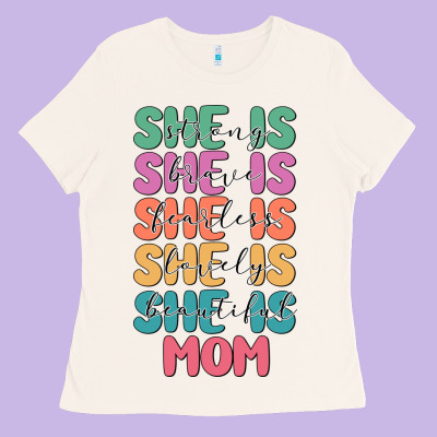She Is Mom Ladies Tee Designed By Jahusdesignshop