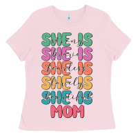 Bubblegum Pink she is mom Ladies Tee - JahusDesignShop