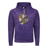 Cloud Purple sensitive savage skeleton middle finger Vintage Hoodie - FaDigitalArtStudio