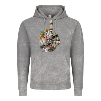 Cloud Rock sensitive savage skeleton middle finger Vintage Hoodie - FaDigitalArtStudio