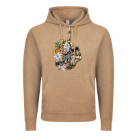 Sensitive Savage Skeleton Middle Finger Vintage Hoodie | Teevron
