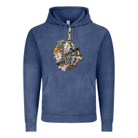 Vintage Denim sensitive savage skeleton middle finger Vintage Hoodie - FaDigitalArtStudio