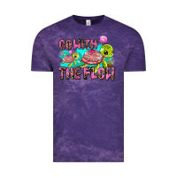 Cloud Purple go with the flow Vintage Tee - AdoDesignShop