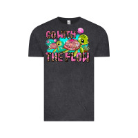 Vintage Black go with the flow Vintage Tee - AdoDesignShop