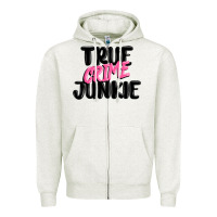 Oatmeal Heather true crime junkie Zipper Hoodie - MaliasSmallBusiness