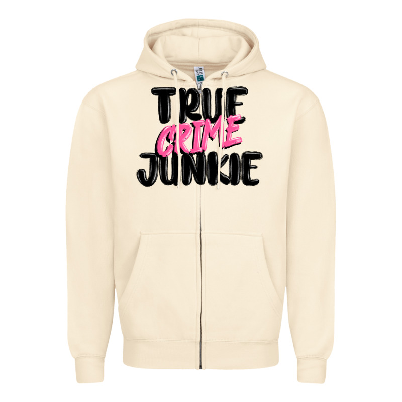 True Crime Junkie Zipper Hoodie by MaliasSmallBusiness | Teevron