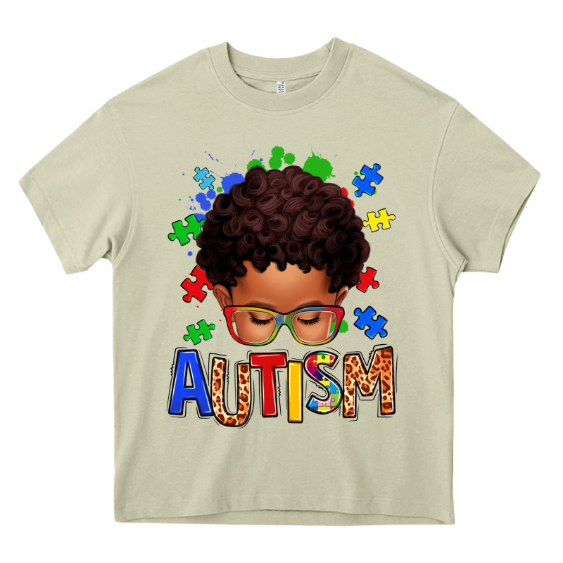 Autism Afro Kid Heavy Core Tee by texasbilliewilder | Teevron