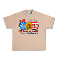 Burro with god all things are possible usa Urban Heavy Tee - AdoDesignShop