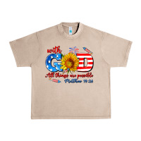 French Oak with god all things are possible usa Urban Heavy Tee - AdoDesignShop