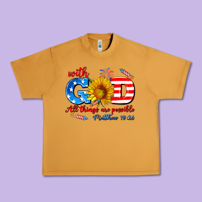 With God All Things Are Possible Usa Urban Heavy Tee Designed By Adodesignshop