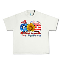 Pistachio with god all things are possible usa Urban Heavy Tee - AdoDesignShop