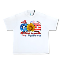 White with god all things are possible usa Urban Heavy Tee - AdoDesignShop