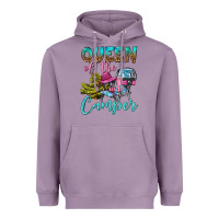 Lavender Queen Of The Camper Heavyweight Hoodie - BundleAndBundleShop