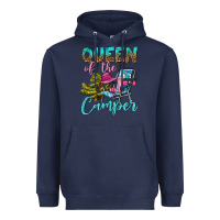 Navy Queen Of The Camper Heavyweight Hoodie - BundleAndBundleShop