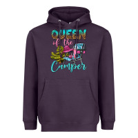 Plum Queen Of The Camper Heavyweight Hoodie - BundleAndBundleShop