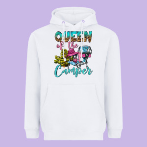 Queen Of The Camper Heavyweight Hoodie Designed By Bundleandbundleshop