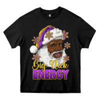 Black big nick energy purple and gold afro santa Heavy Core Tee - RanaPortraitStore