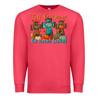Cardinal fall for jesus he never leaves Premium Sweatshirt - BundleAndBundleShop