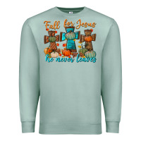 Fall For Jesus He Never Leaves Premium Sweatshirt | Teevron