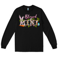Black blessed mini easter Long Sleeve Tee - BarkalooDesign