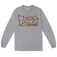 Heather Grey blessed mini easter Long Sleeve Tee - BarkalooDesign