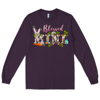 Plum blessed mini easter Long Sleeve Tee - BarkalooDesign