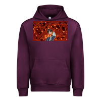 Mauve Wine wizard boy and owl Urban Hoodie - TumblerDesignByShophia
