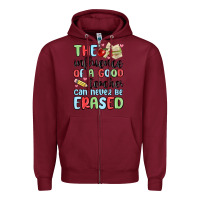 Burgundy the influence of a good teacher can never be  eras Zipper Hoodie - MaliasSmallBusiness