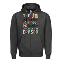 Charcoal Heather the influence of a good teacher can never be  eras Zipper Hoodie - MaliasSmallBusiness