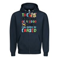 Navy the influence of a good teacher can never be  eras Zipper Hoodie - MaliasSmallBusiness
