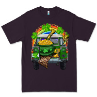 Plum St Patrick's Day Truck With Pot Of Gold Horseshoe And Rainbow Premium Tee - RanaPortraitStore
