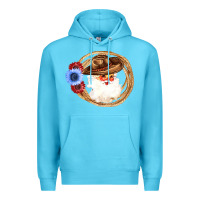 Ocean Blue Cowboy Santa Premium Hoodie - Bettercallsaul