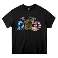 Black dad military boots and hat Heavy Core Tee - Artiststas