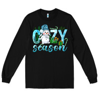 Black cozy season winter christmas Long Sleeve Tee - NancyCooperArtShop