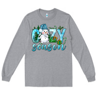 Heather Grey cozy season winter christmas Long Sleeve Tee - NancyCooperArtShop