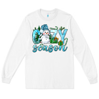 White cozy season winter christmas Long Sleeve Tee - NancyCooperArtShop