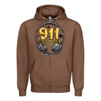 Chestnut 911 dispatcher Zipper Hoodie - MaliasSmallBusiness