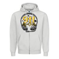 Dove Grey 911 dispatcher Zipper Hoodie - MaliasSmallBusiness