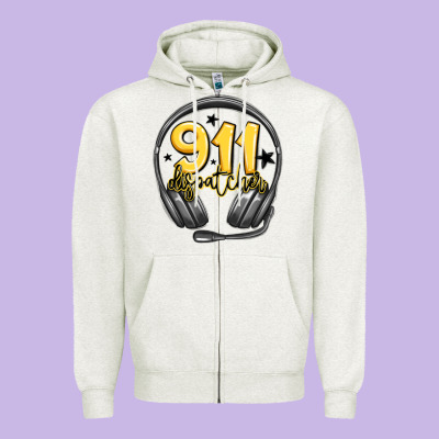 911 Dispatcher Zipper Hoodie Designed By Maliassmallbusiness