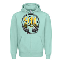 Seafoam 911 dispatcher Zipper Hoodie - MaliasSmallBusiness
