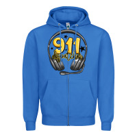 True Royal 911 dispatcher Zipper Hoodie - MaliasSmallBusiness
