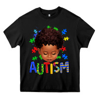 Black autism afro kid full face Heavy Core Tee - texasbilliewilder
