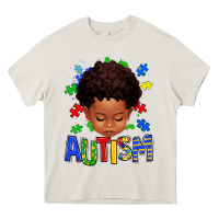 Cream autism afro kid full face Heavy Core Tee - texasbilliewilder