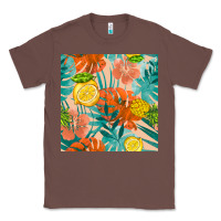 Chestnut pineapple and lemon seamless pattern Classic Tee - BundleAndBundleShop